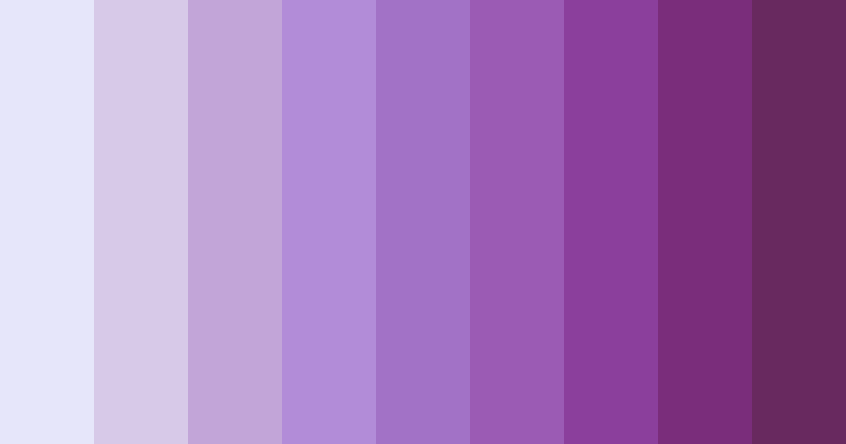 Download shades of lavender color palette PNG image (landscape)