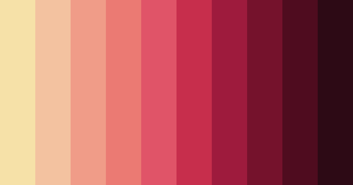 Download crimson sunrise color palette PNG image (landscape)