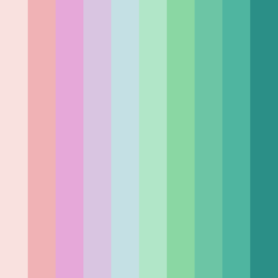 Download pastel blossom serenity color palette PNG image (square)