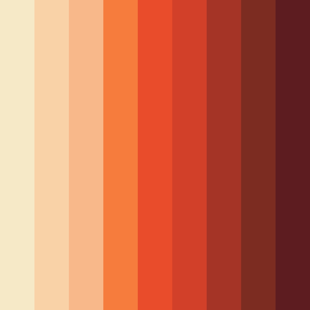 Download autumn ember blaze color palette PNG image (square)
