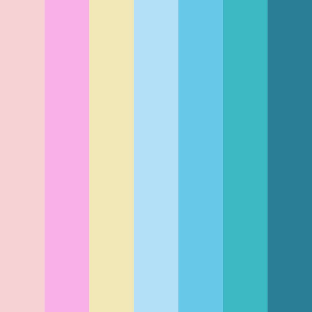 Download rainbow shades color palette PNG image (square)