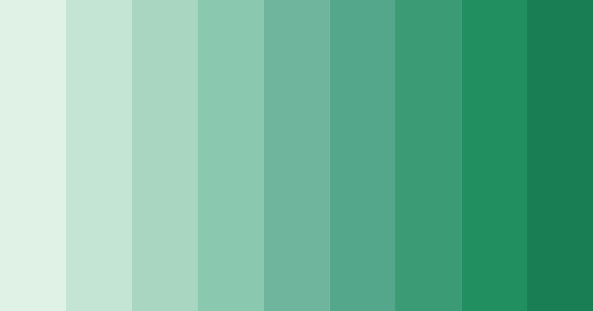 Download creamy green color palette PNG image (landscape)
