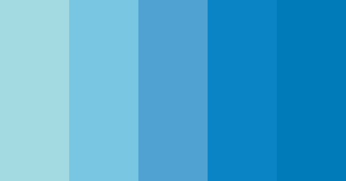 Download shades of blue color palette PNG image (landscape)