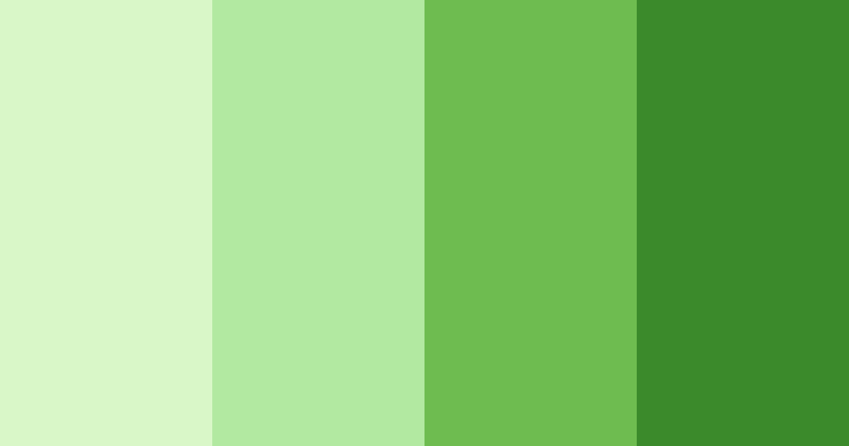 Download garden greens color palette PNG image (landscape)