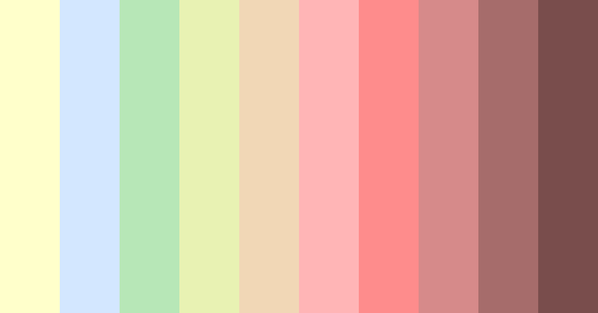 Download shades of pastel pink color palette PNG image (landscape)