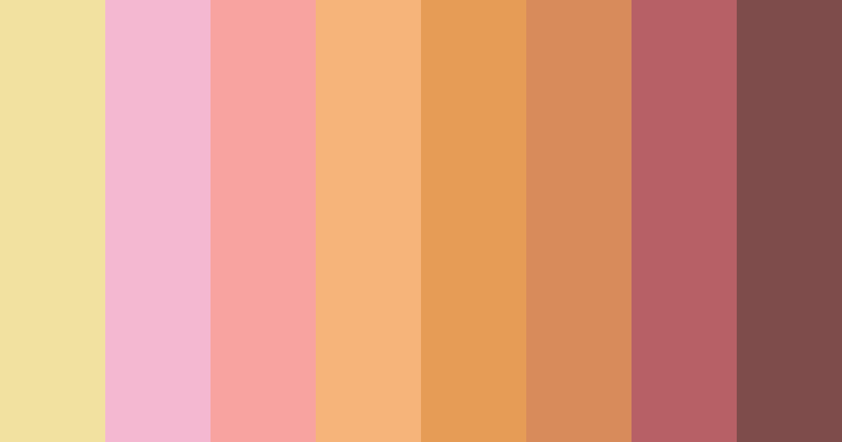 Download tropical peach color palette PNG image (landscape)