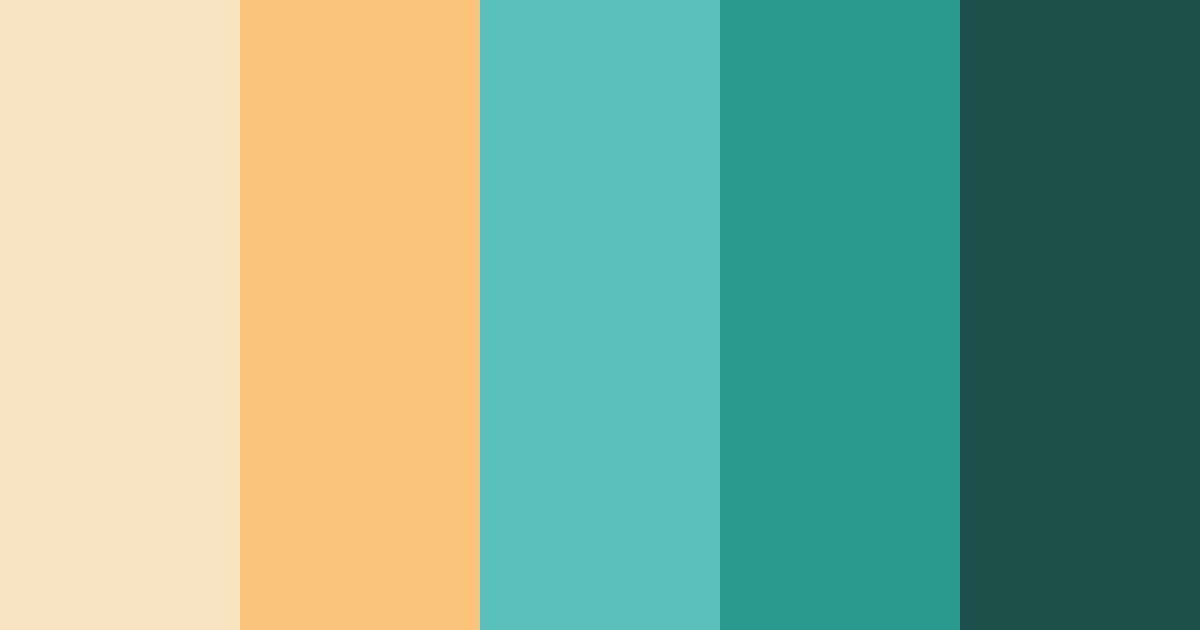 Download orange and teal serenity color palette PNG image (landscape)