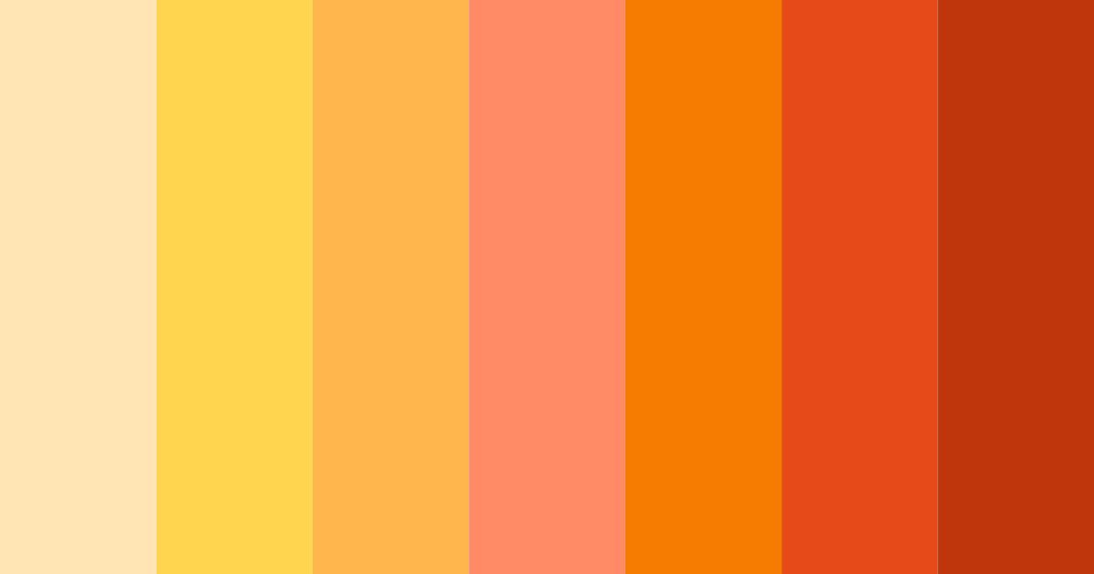 Download sunset orange color palette PNG image (landscape)