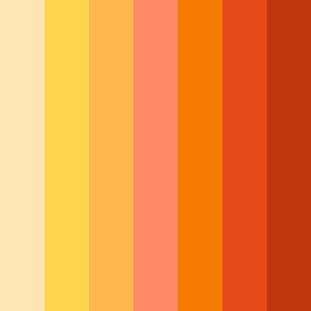 Download sunset orange color palette PNG image (square)