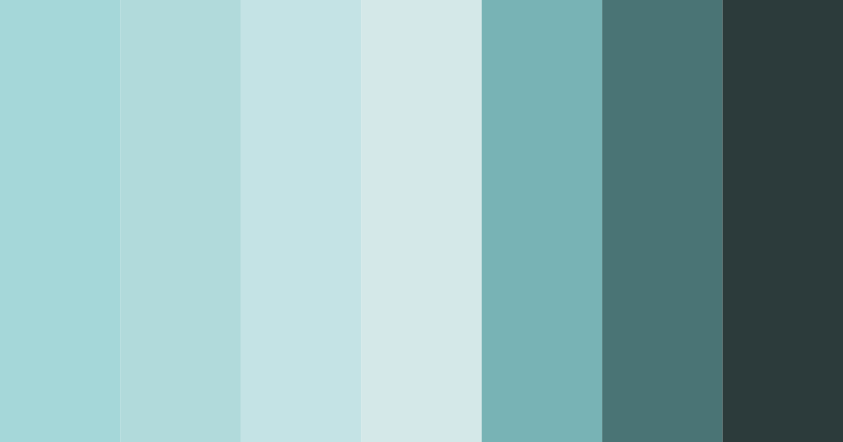 Download teal ocean color palette PNG image (landscape)