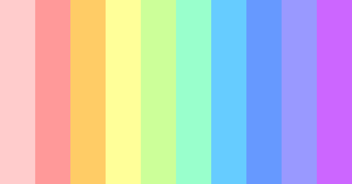 Download colorful rainbow color palette PNG image (landscape)