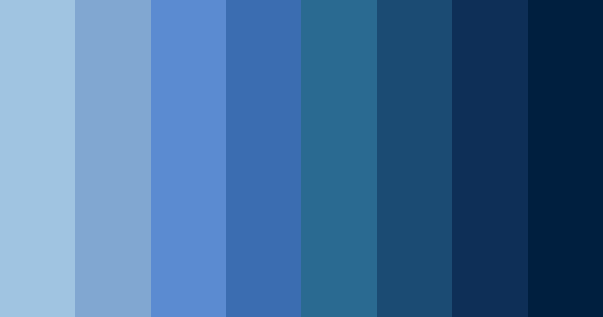 Download shades of blue color palette PNG image (landscape)