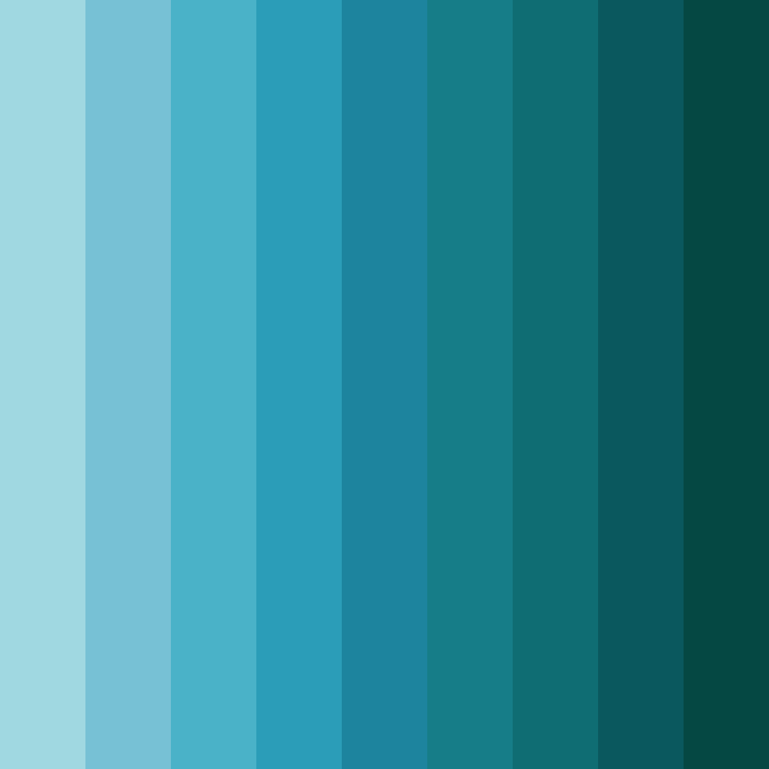 Download bright turquoise color palette PNG image (square)