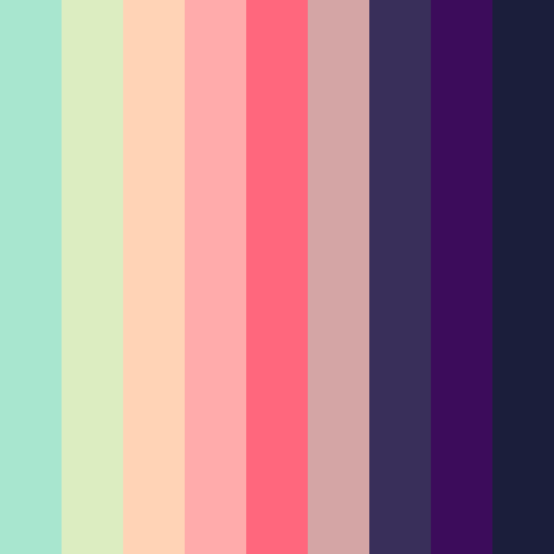 Download shades of green and blue color palette PNG image (square)