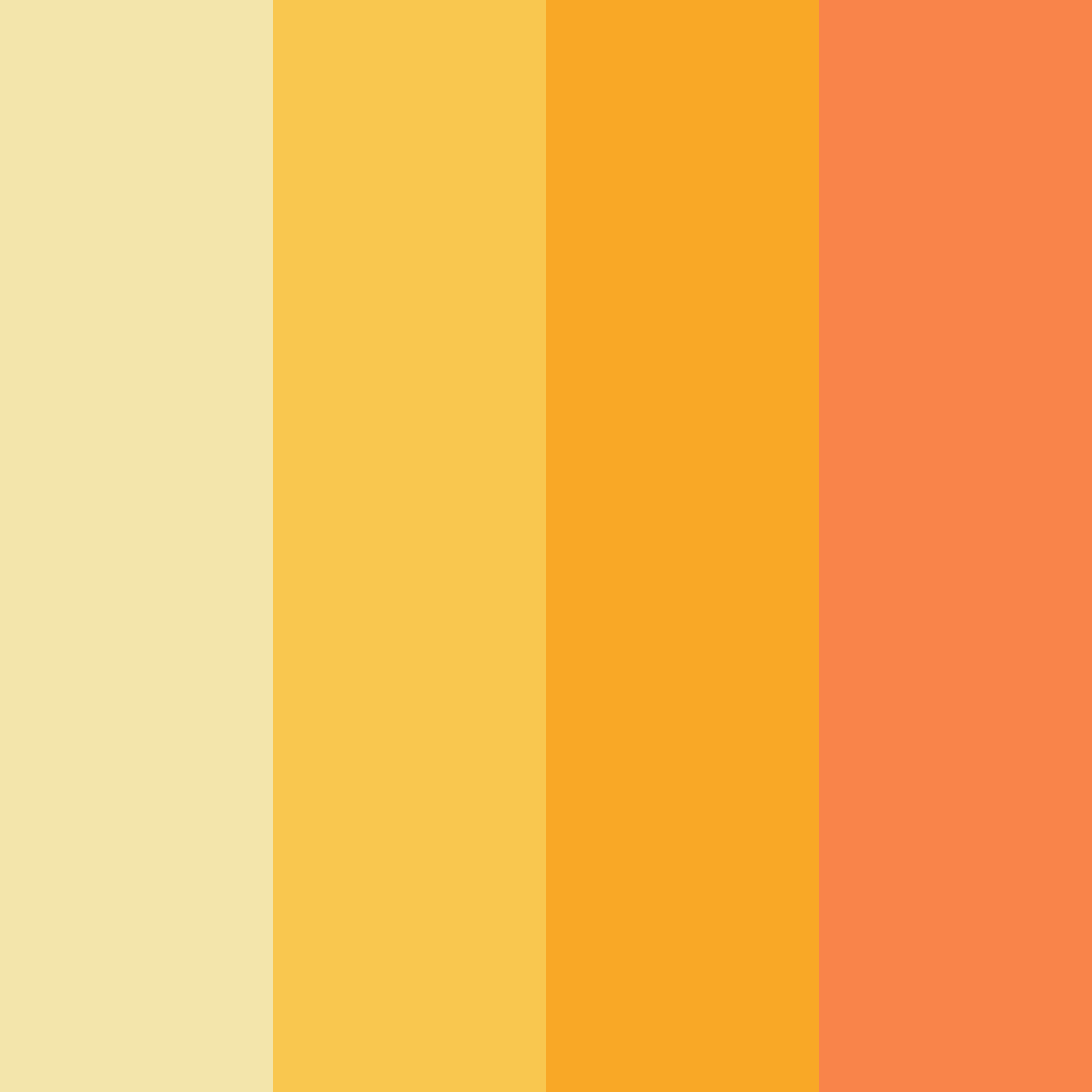 Download sunlit citrus burst color palette PNG image (square)