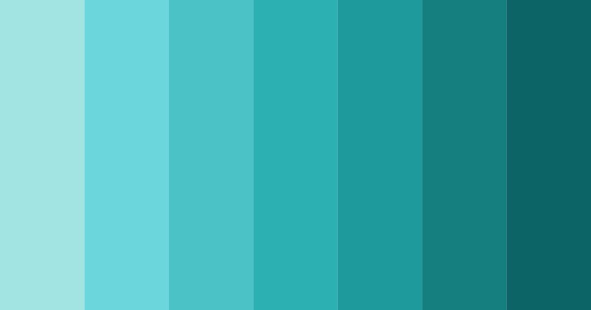 Download turquoise dreams color palette PNG image (landscape)