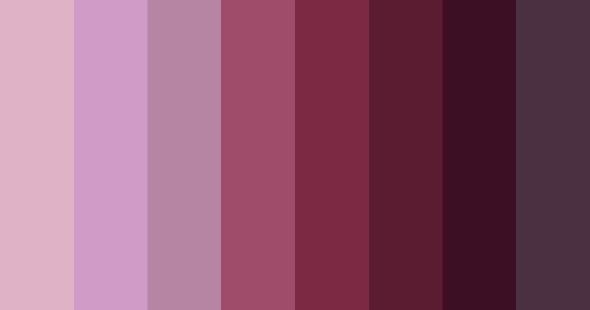 Download shades of dark pink color palette PNG image (landscape)
