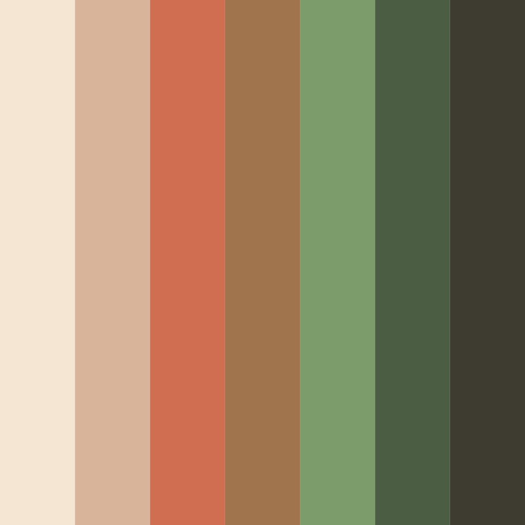 Download warm earth color palette PNG image (square)