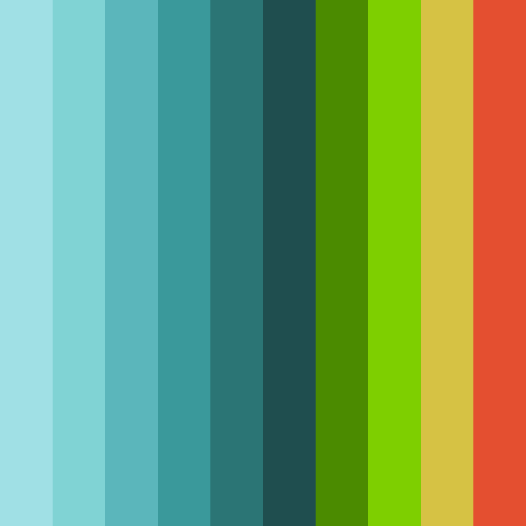Download turquoise bay color palette PNG image (square)
