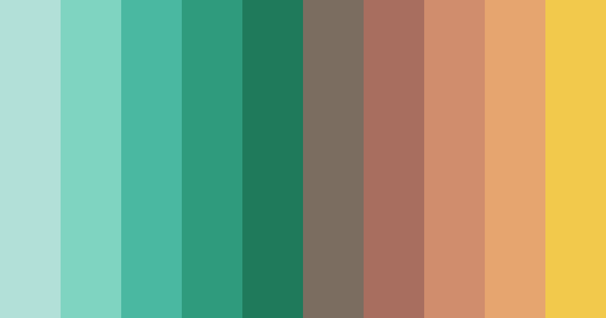 Download tropical serenity color palette PNG image (landscape)