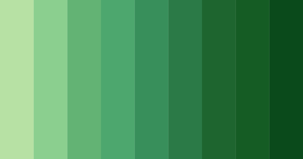 Download shades of forrest green color palette PNG image (landscape)