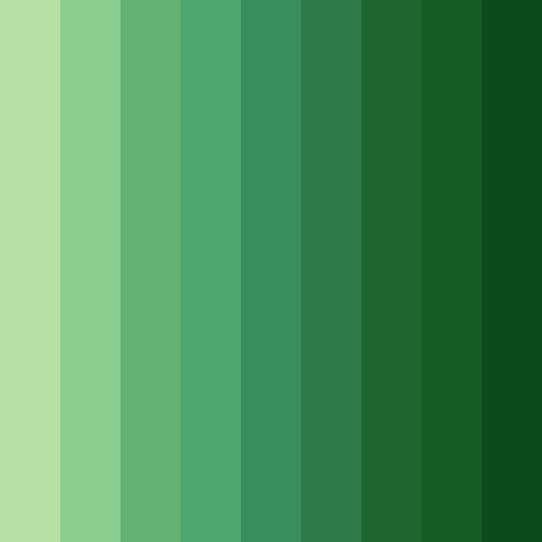Download shades of forrest green color palette PNG image (square)