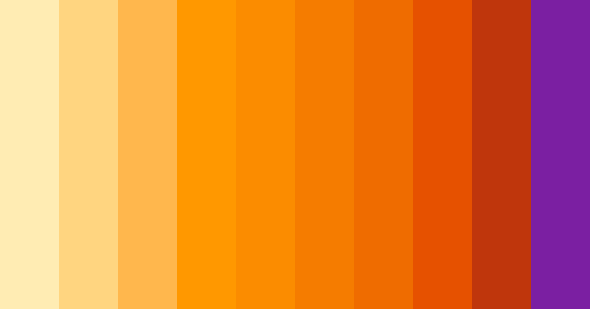 Download bright pumpkin orange color palette PNG image (landscape)