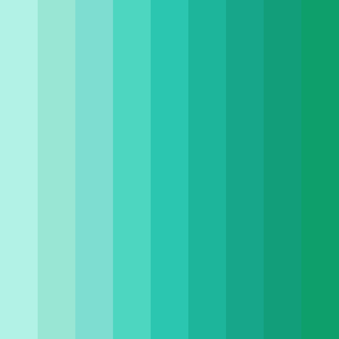 Download mint green bliss color palette PNG image (square)