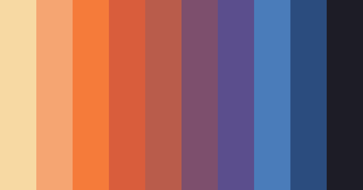 Download sunset blue color palette PNG image (landscape)