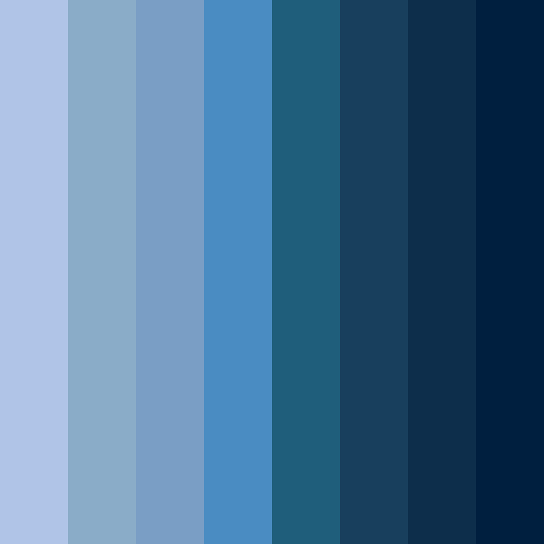 Download shades of navy color palette PNG image (square)