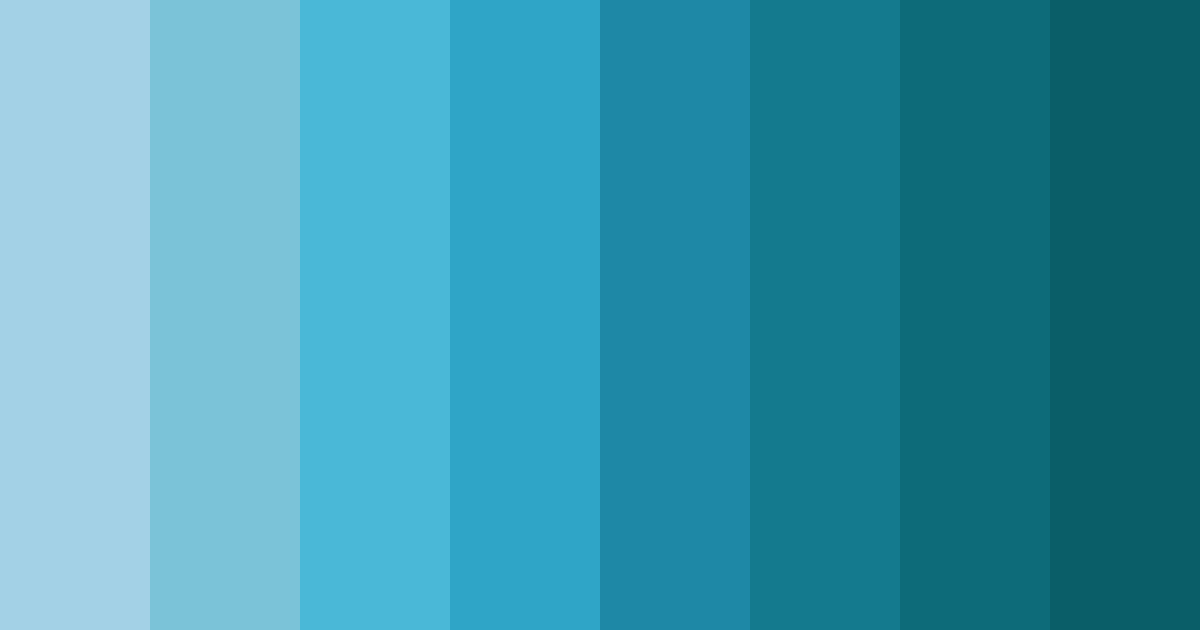 Download blue sea breeze color palette PNG image (landscape)