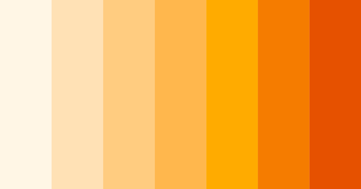 Download creamy orange color palette PNG image (landscape)