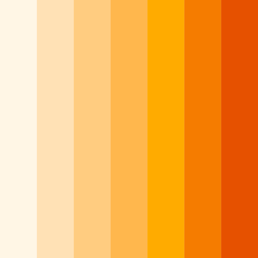 Download creamy orange color palette PNG image (square)