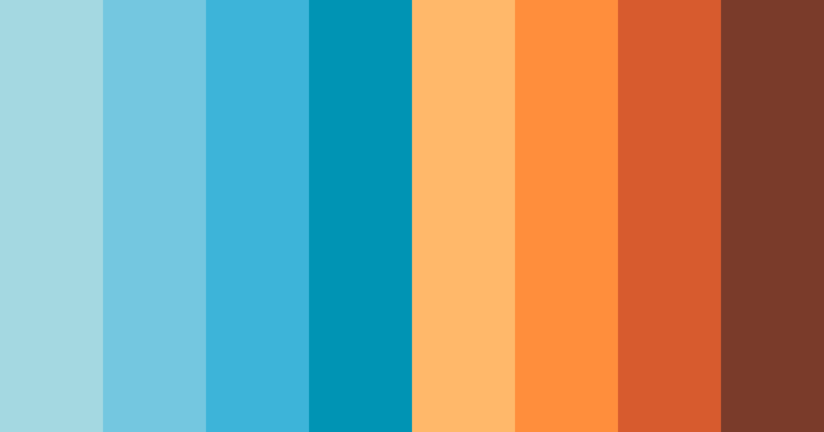 Download blue sunset color palette PNG image (landscape)