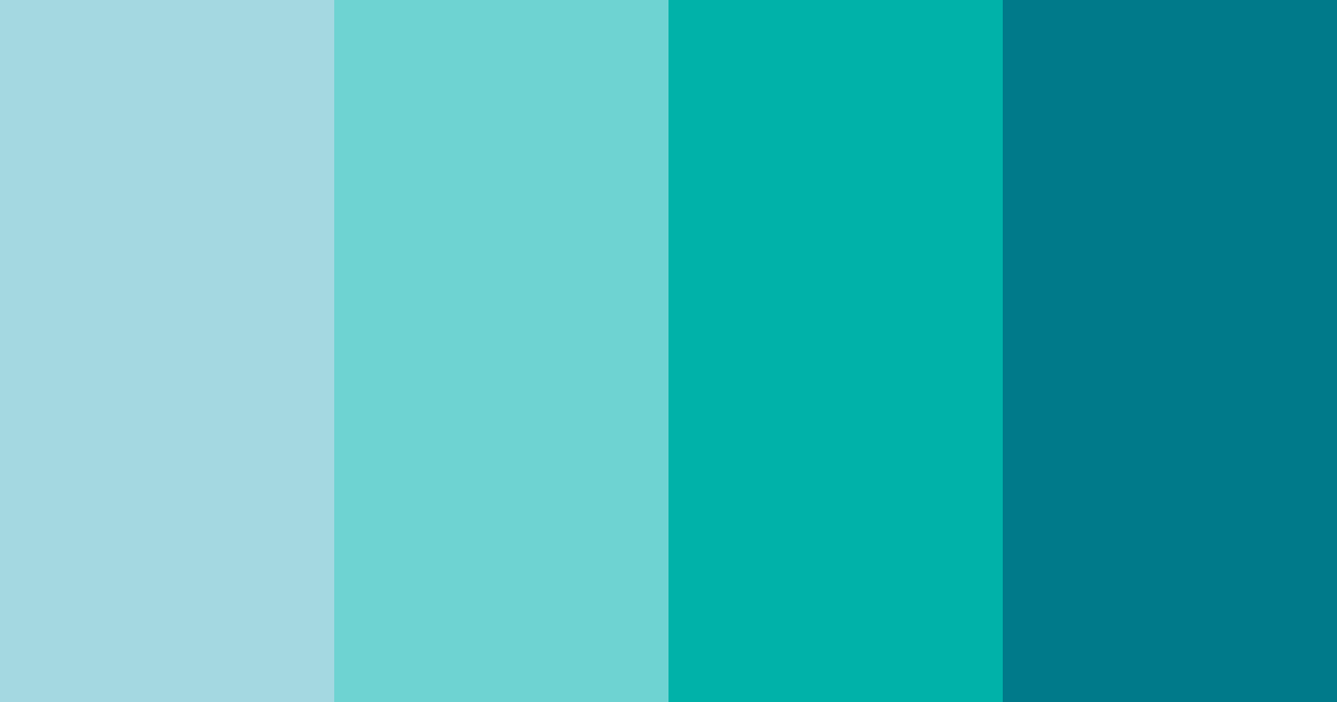 Download teal dream color palette PNG image (landscape)