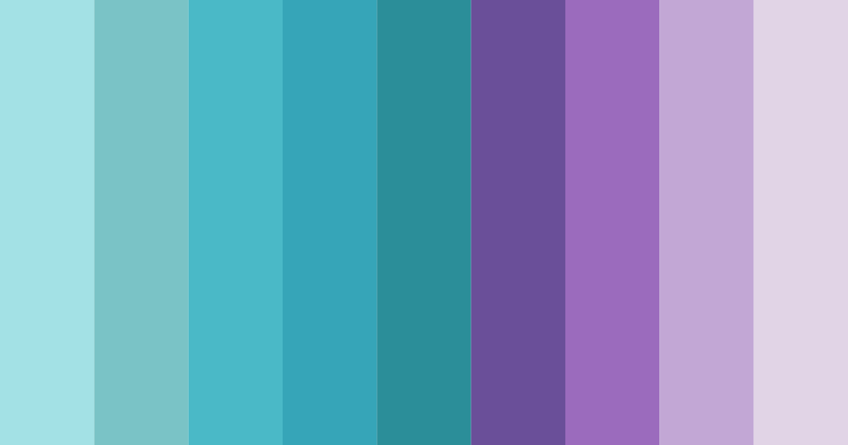 Download teal and purple harmony color palette PNG image (landscape)