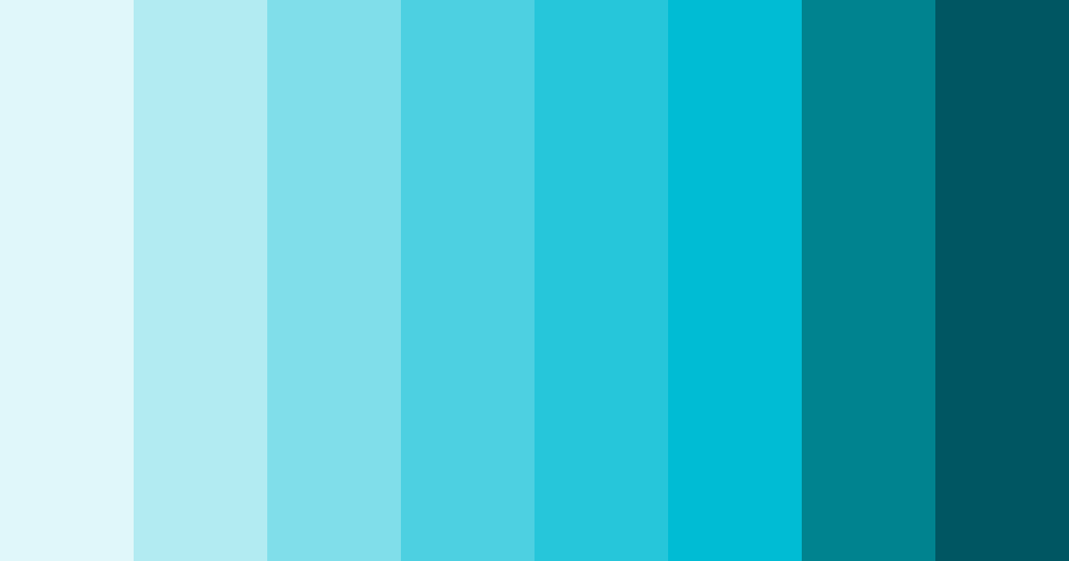 Download teal mint color palette PNG image (landscape)