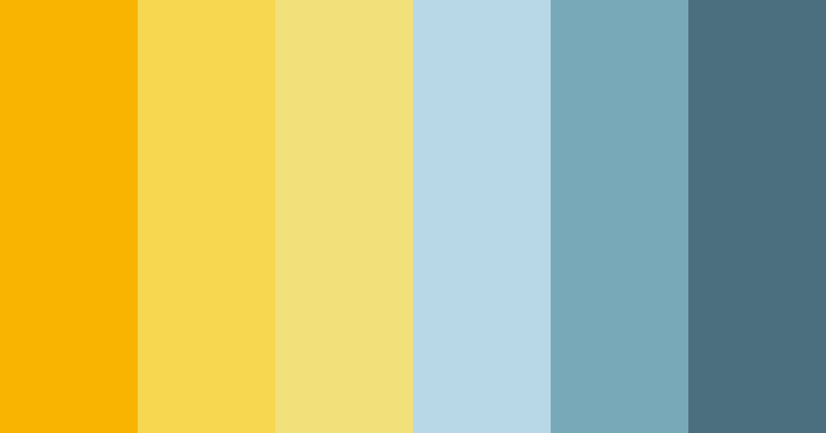 Download shades of yellow color palette PNG image (landscape)