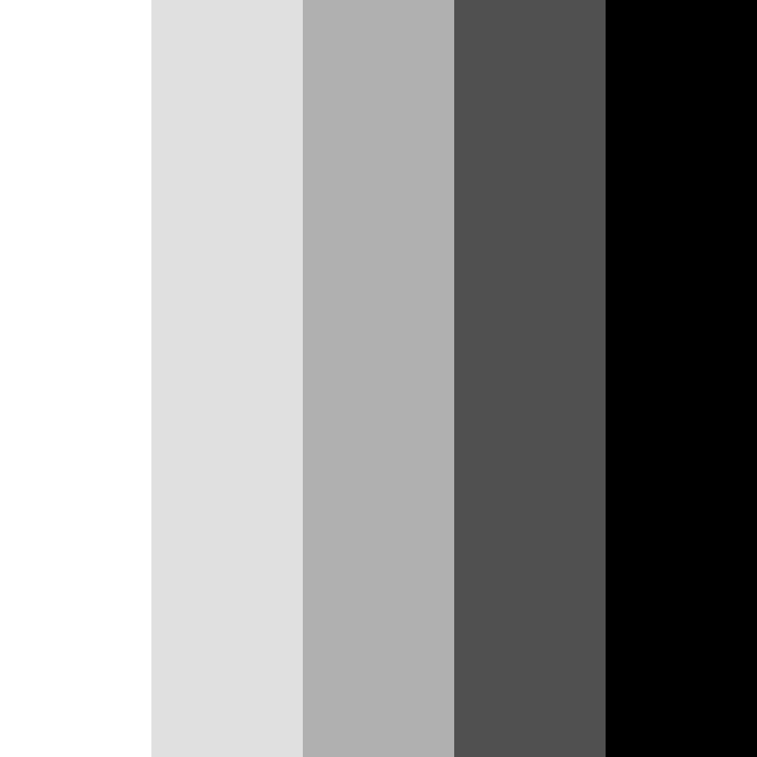 Download shades of black and white color palette PNG image (square)