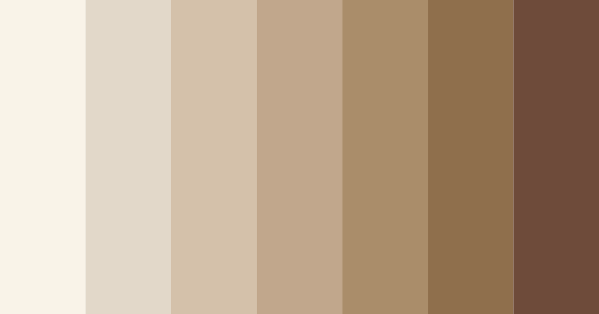 Download warm ivory shades color palette PNG image (landscape)