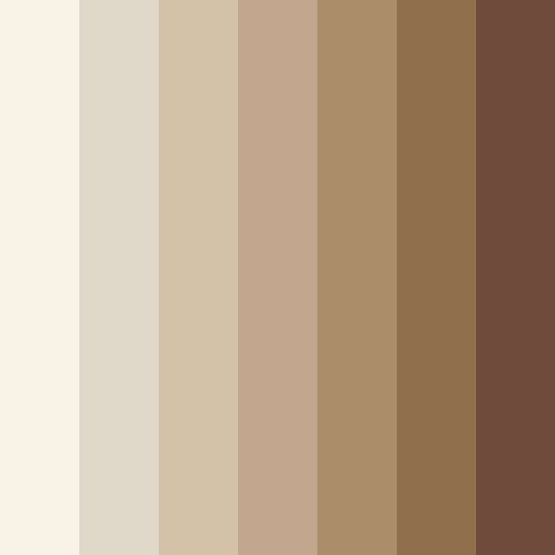 Download warm ivory shades color palette PNG image (square)