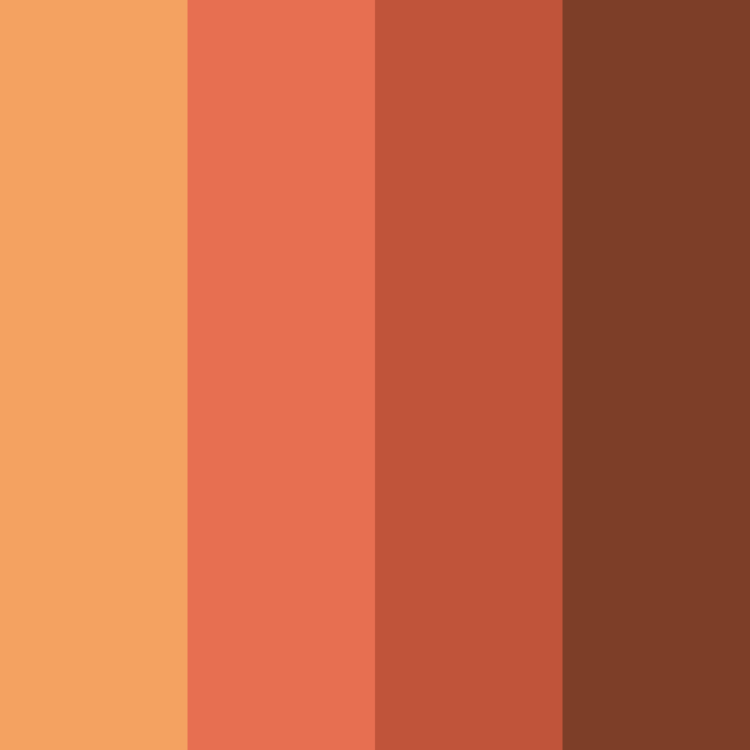 Download burnt terracotta shades color palette PNG image (square)