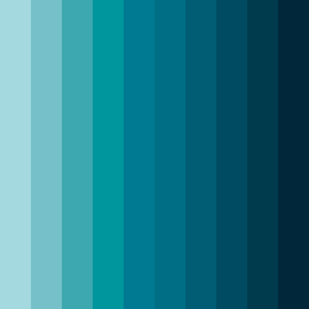 Download aqua depths color palette PNG image (square)
