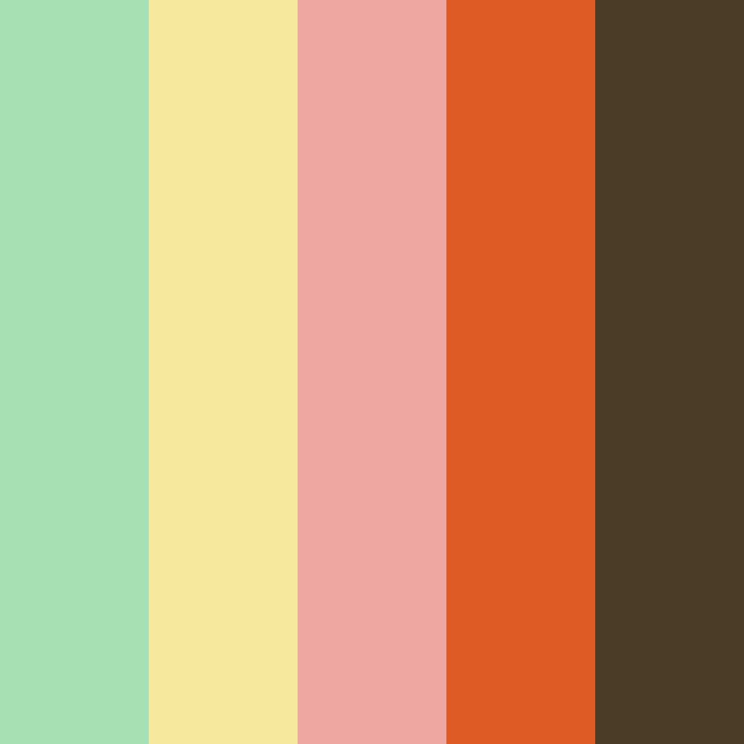 Download seasonal harmony color palette PNG image (square)