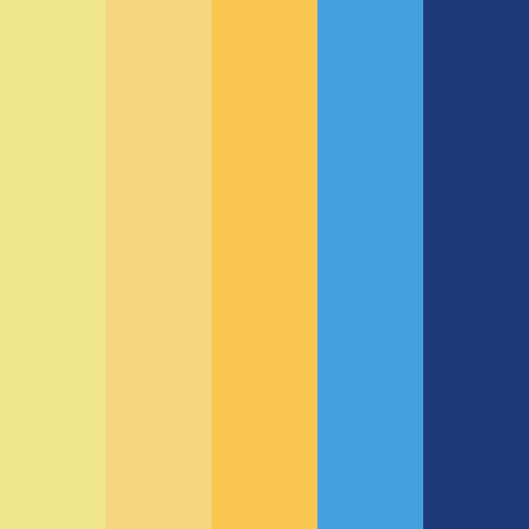 Download blue sunshine color palette PNG image (square)
