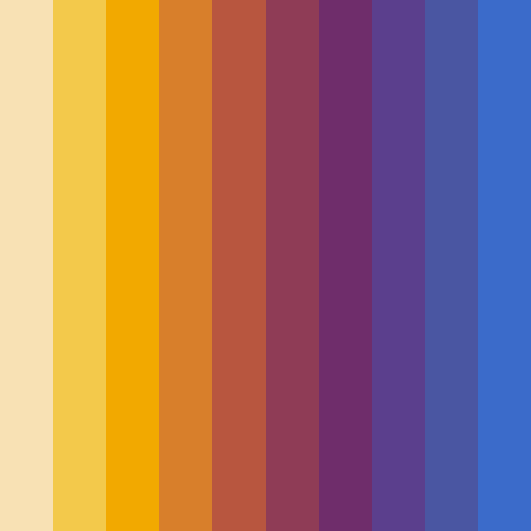 Download sunset serenade color palette PNG image (square)