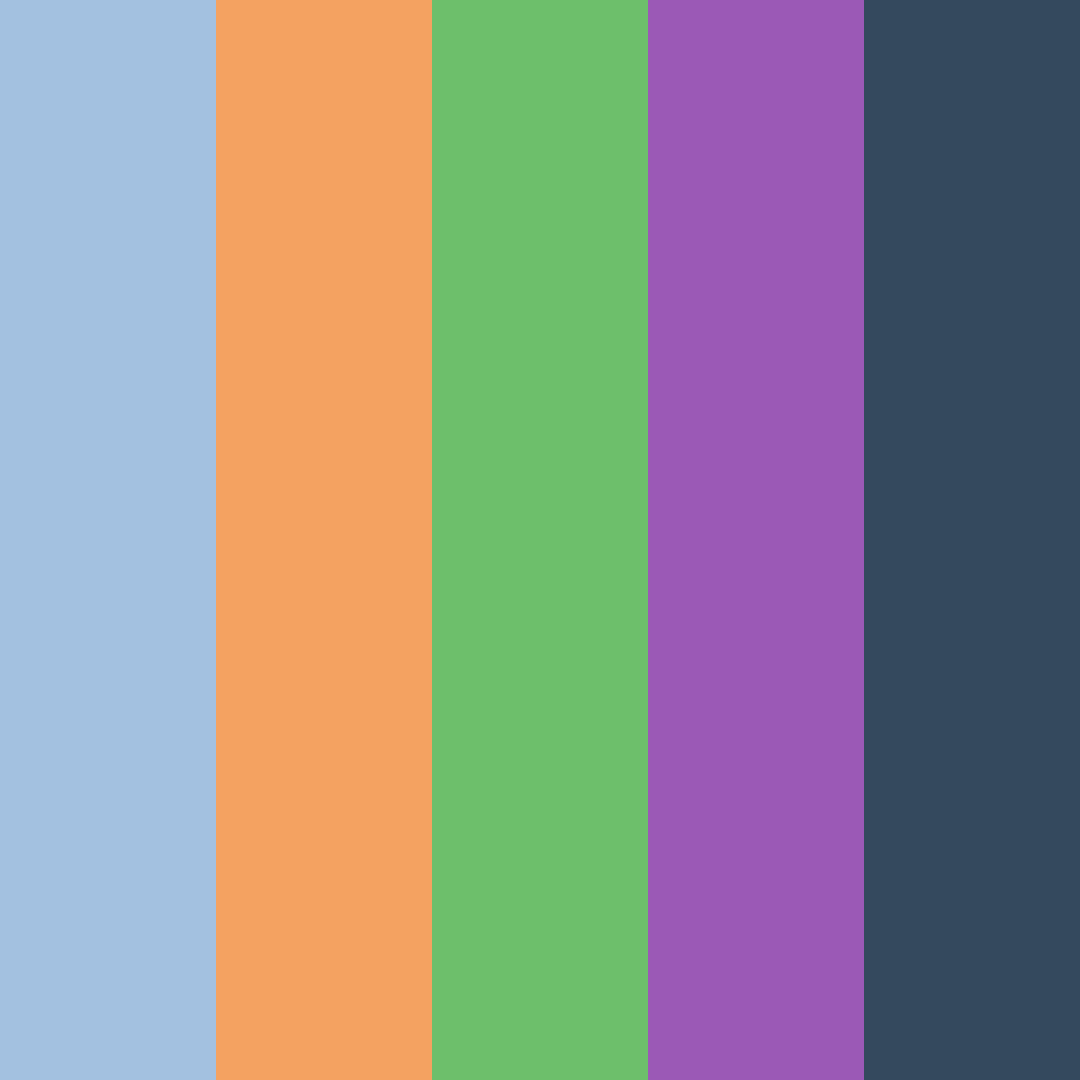 Download corporate blue and friends color palette PNG image (square)