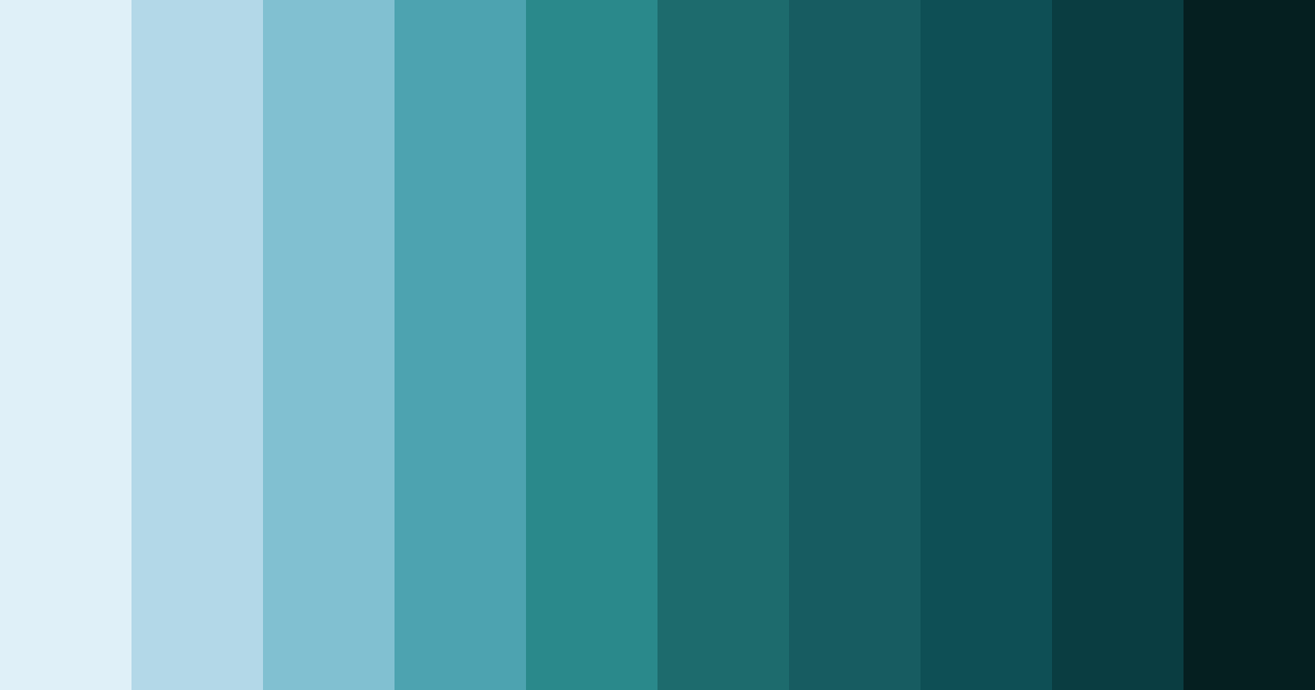 Download teal corporate color palette PNG image (landscape)