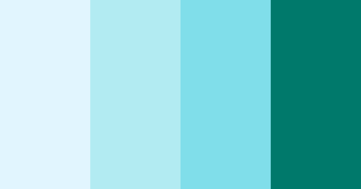 Download frosted teal fade color palette PNG image (landscape)