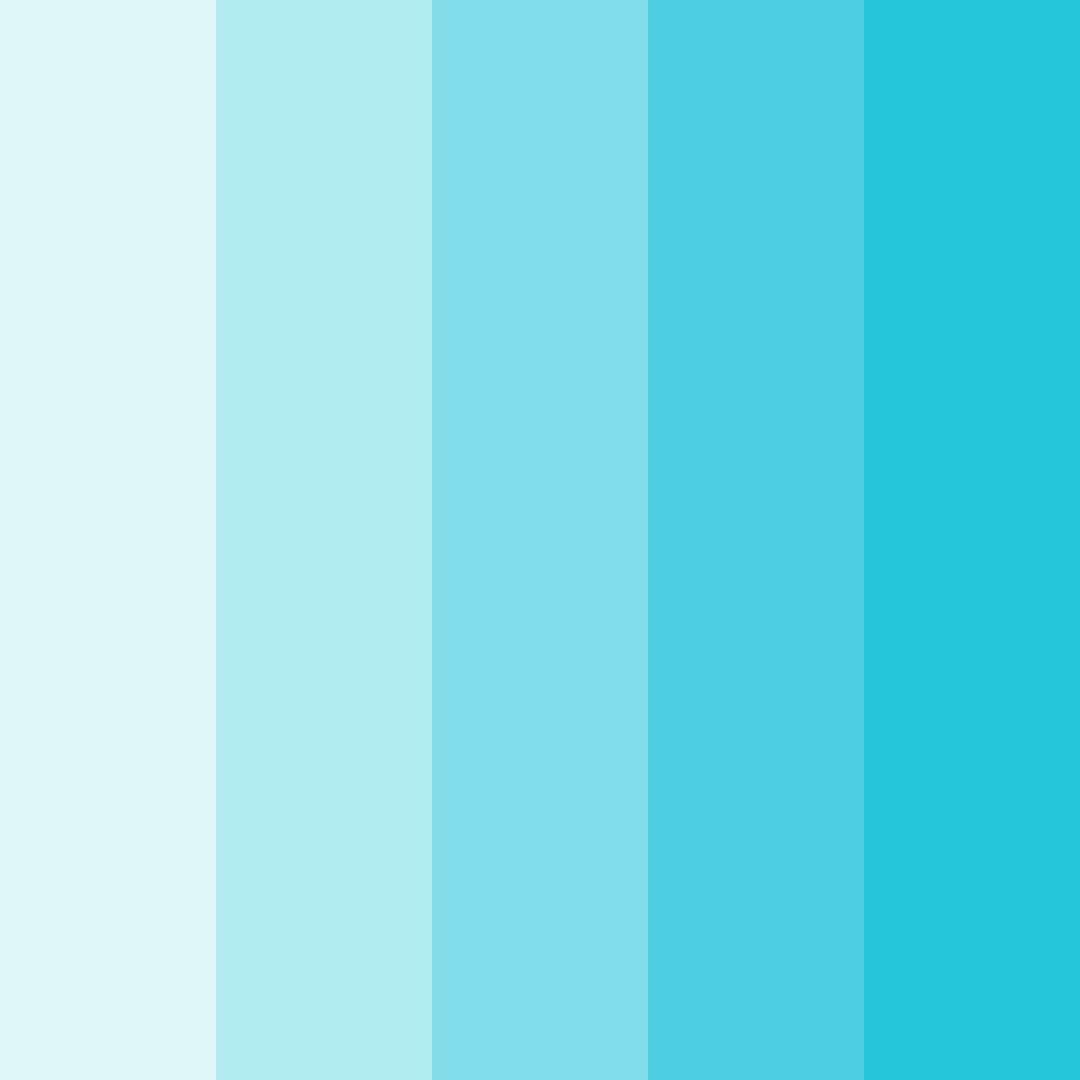 Download bright aqua color palette PNG image (square)